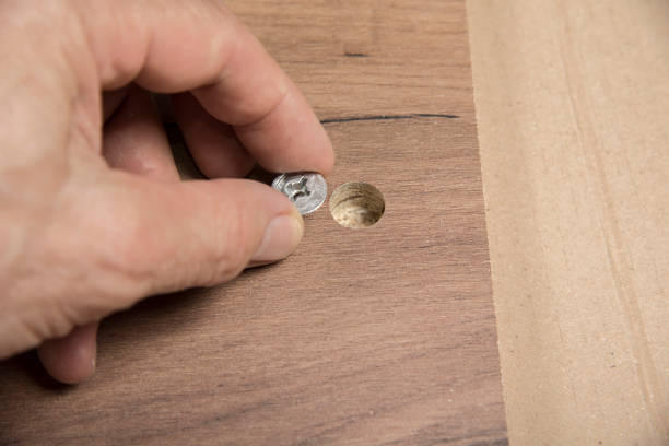 istock Putting together self assembly furniture.Diy concept 1266448224