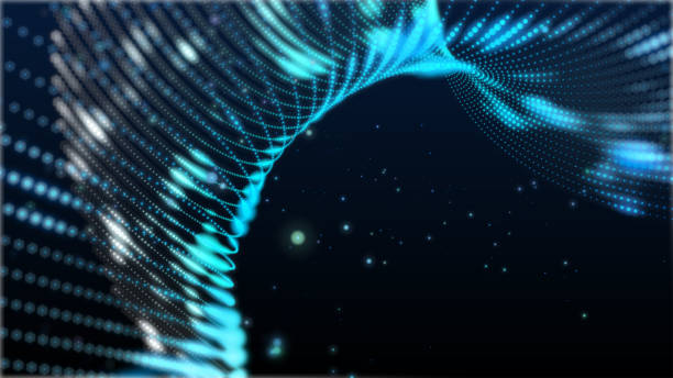 istock Electric power light energy space line wave flow fabric motion blur, big cloud data online digital world technology background, 3D futuristic iot neon vibrant light abstract cyber space background 1266452424