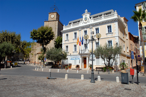 Municipal Palace of the city of Ferrol, located in the Plaza de Armas Ferrol, Galicia, Spain 08092023