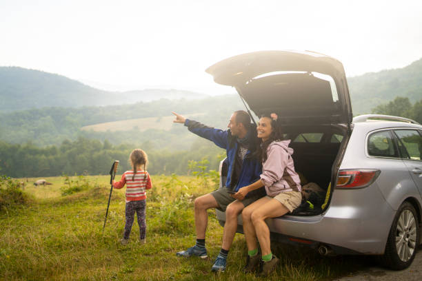 istock Young family hiking 1266457521