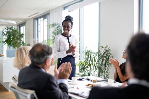 istock Positive Reception to Corporate Board Room Presentation 1266460773