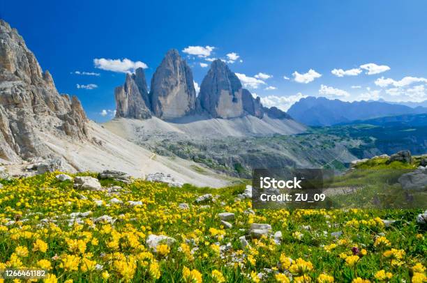 Three Peaks Of Lavaredo Dolomites South Tyrol Italy Stock Photo - Download Image Now