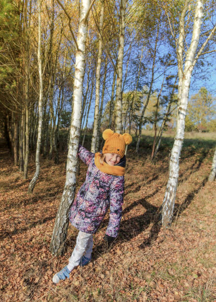 Youn girl in forest
