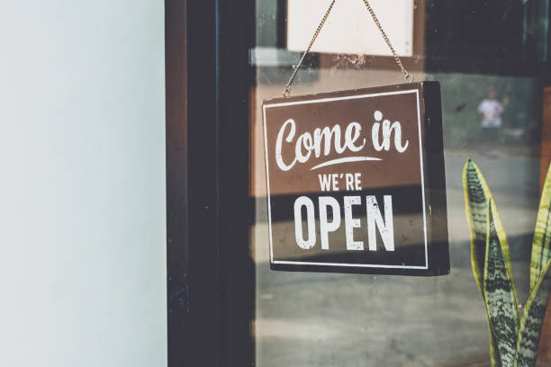 istock Text on vintage black sign 
