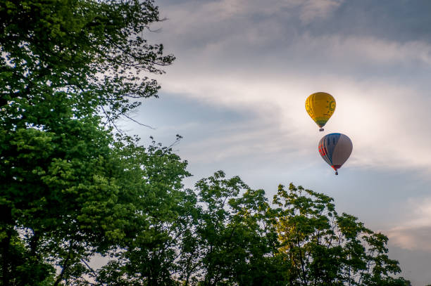 In Lithuania on Vilnius'sky with hot air balloons