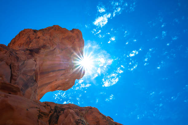 Red Rock near Las Vegas Nevada on a sunny day