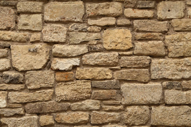 istock Gray stone wall made of natural stone 1266473133