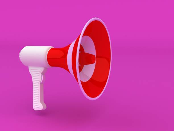 istock Electric megaphone on a pink background 1266476699