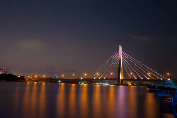 Lagos, Ikoyi bridge I was inspired to go more,when i took this Photograph during the Corona pandemic. This landscape, the bridge is located at Lagos State,Nigeria known as Ikoyi link Bridge. lagos nigeria stock pictures, royalty-free photos & images