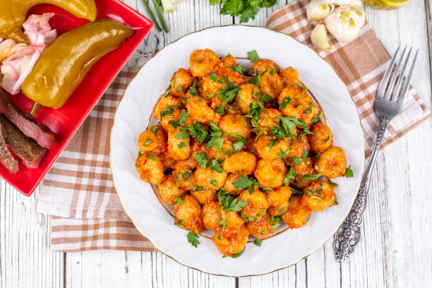 istock Turkish foods; bulgur garlic meatball (Sarimsakli bulgur kofte) 1266486144