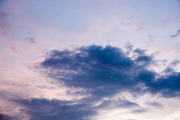istock Beautiful textured sky with clouds at sunset 1266487213