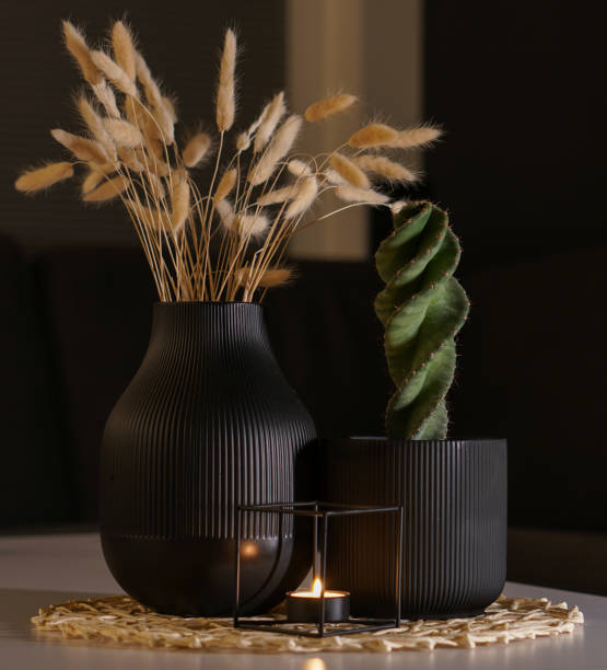 istock Relaxing atmosphere with candle light and flowers on a table 1266496867