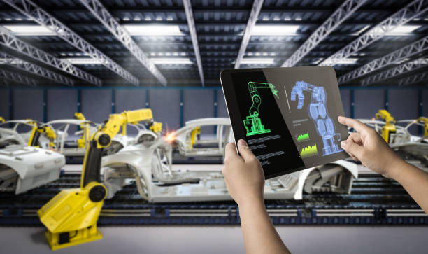 istock Automation aumobile factory 1266509848