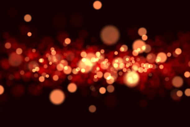 red lights on black background