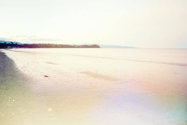 Retro Inspired Seascape Landscape