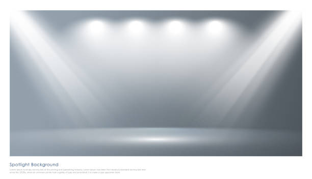 Studio wall textured with lights background Studio wall textured with lights light natural phenomenon stock illustrations