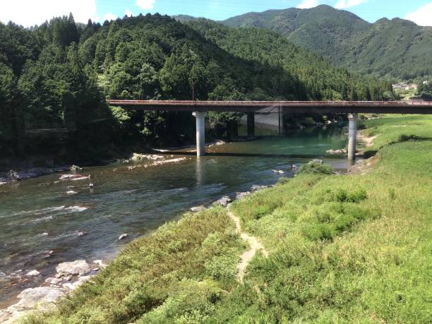 istock Scenery of the Nagara River from the Nagara River 4th Bridge 1266547438