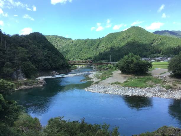 Scenery of the upper Nagara River Scenery of the upper Nagara River gifu prefecture stock pictures, royalty-free photos & images