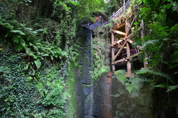 Water fall at Shanklin Chine in the Isle of Wight