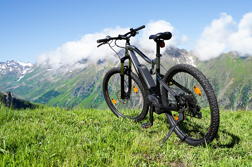 E Bike In Austria. Ebike Cycling In Mountains