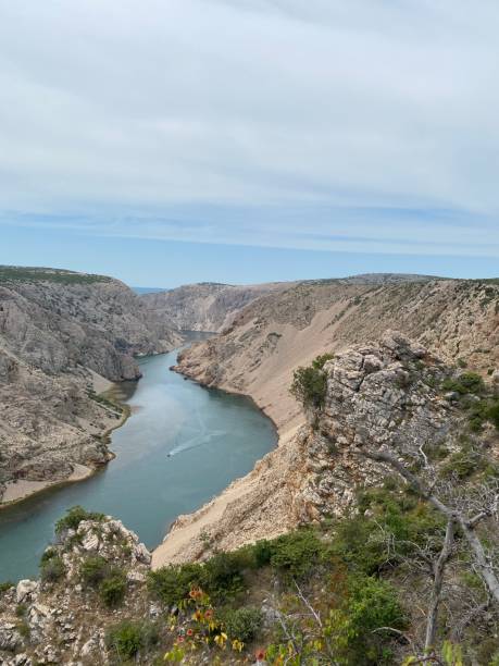 istock View at river canyon and enviroment around canyon. Selective focus 1266558355
