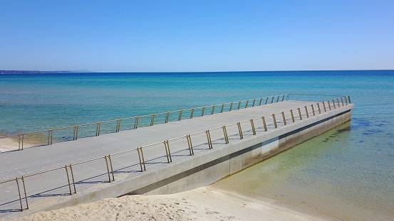 Concrete walkway at the beach