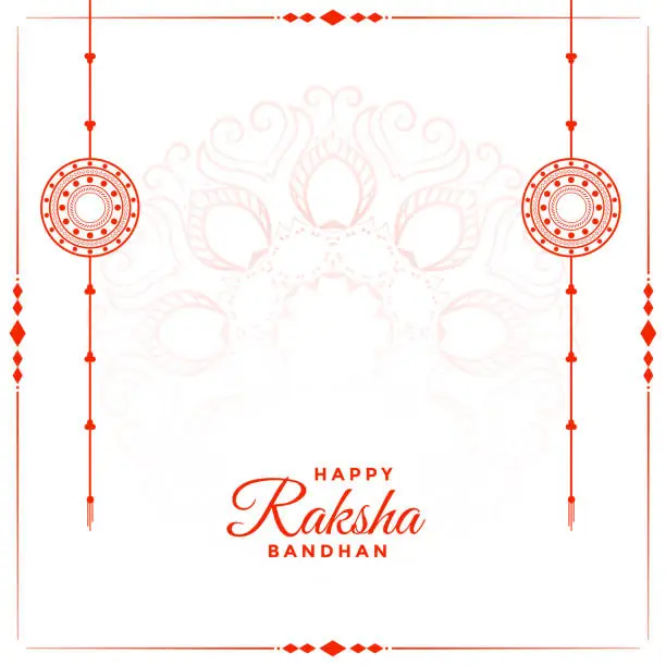 Vector illustration of happy raksha bandhan festival background with text space