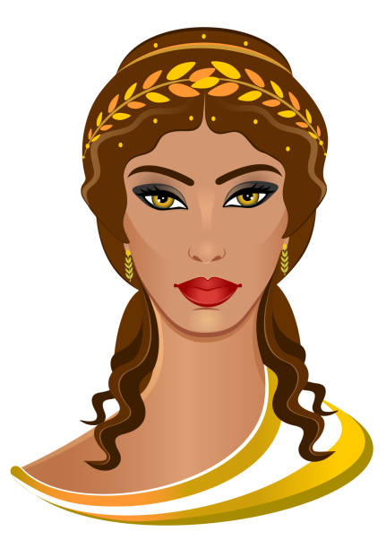 Demeter Greek Goddess vector art illustration