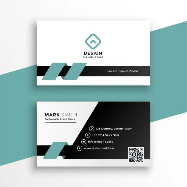 Vector illustration of clean style modern business card template design