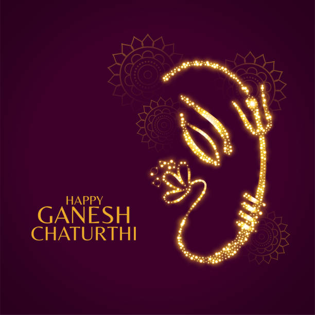 happy ganesh chaturthi beautiful card design background happy ganesh chaturthi beautiful card design background Ganesh Chaturthi stock illustrations