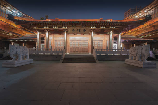 istock Xiangji Temple at night , in Hangzhou, China 1266568344