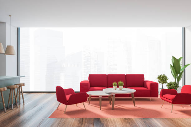 istock White living room with bar and sofa 1266571668