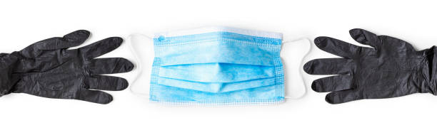 istock Medical mask and gloves banner 1266574554