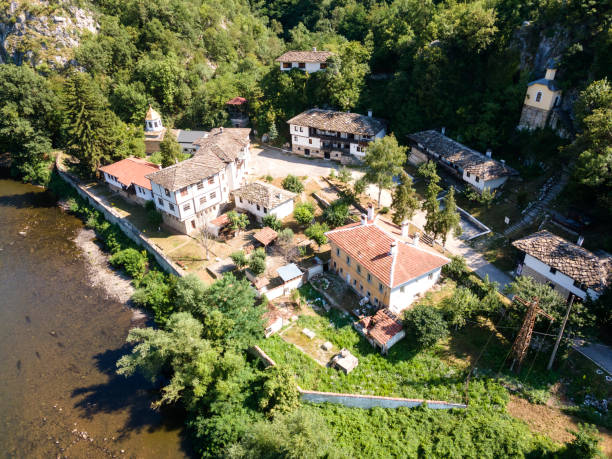 istock Aerial view of Cherepish Monastery, Bulgaria 1266578378