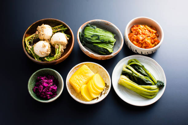 Japanese fermented food A health food unique to Japan made by the action of microorganisms. Make intestinal bacteria. pickled turnip stock pictures, royalty-free photos & images