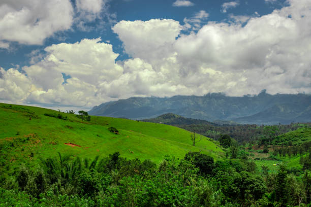 istock mountain range with amazing blue sky flat angle shot 1266583826