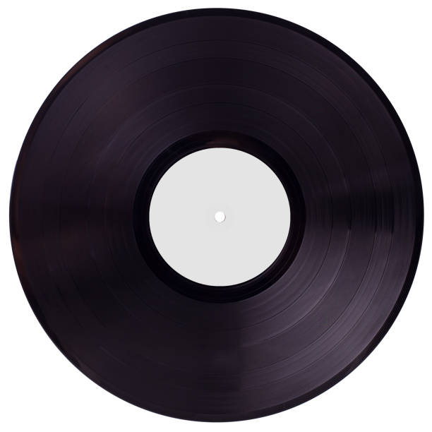 istock Vinyl record with white blank label isolated on white background 1266584366