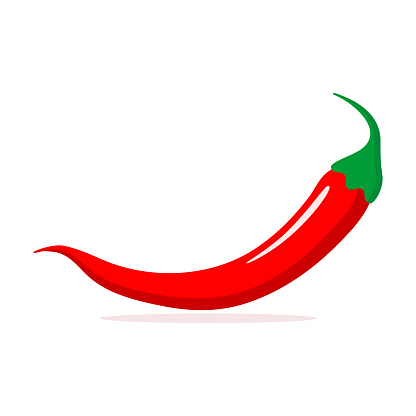 Vector Chili Pepper. Food Collection.