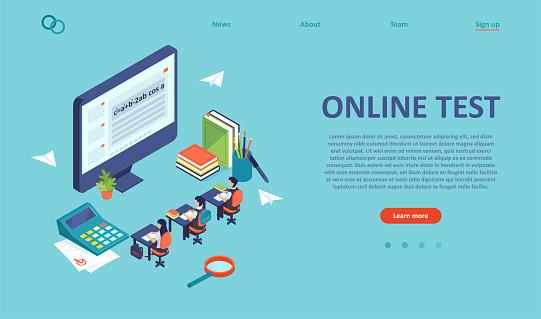 Test Elearning Images Online Testing Elearning And Remote Education Concept Stock ...