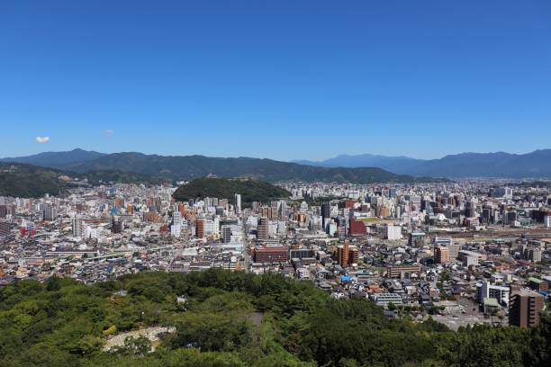 Matsuyama city stock photo