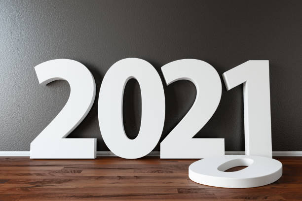 istock 2021 Sign Against Black Wall 1266589672