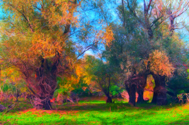 istock Oil landscape painting 1266591067
