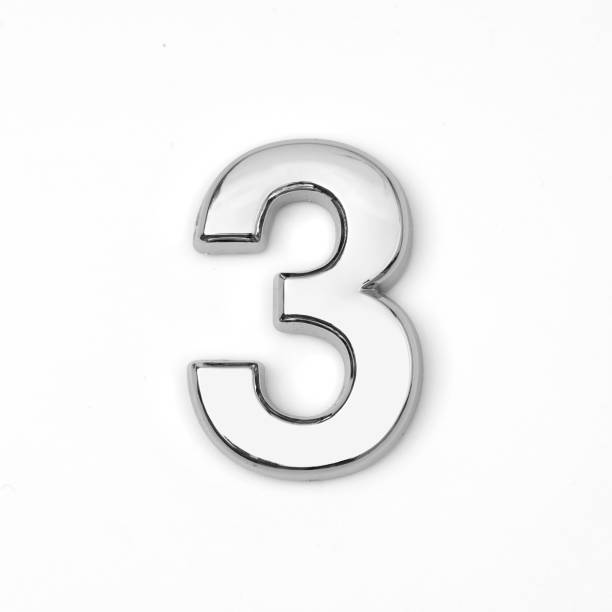 istock chrome 3d numbers 3 on white background 1266591169