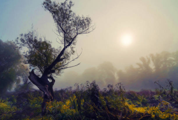 istock Oil landscape painting 1266591299