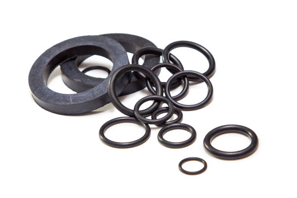 istock Rubber sealing ring isolated on a white background 1266593509