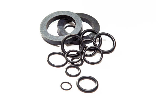 istock Rubber sealing ring isolated on a white background 1266593538