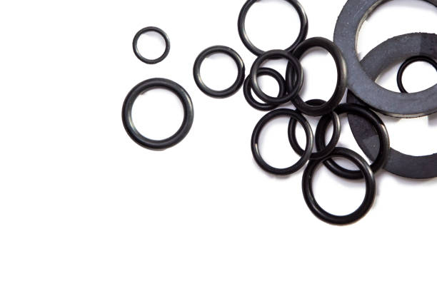 istock Rubber sealing ring isolated on a white background 1266593563
