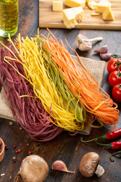 istock Italian multi colored pasta. Italian food concept. 1266594135