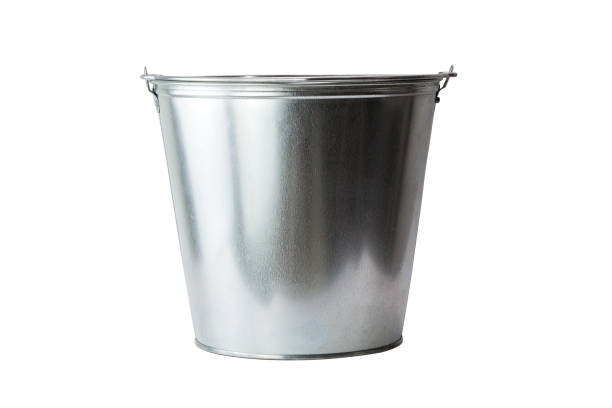 istock Metal bucket isolated on a white background 1266595252