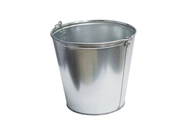 istock Metal bucket isolated on a white background 1266595272